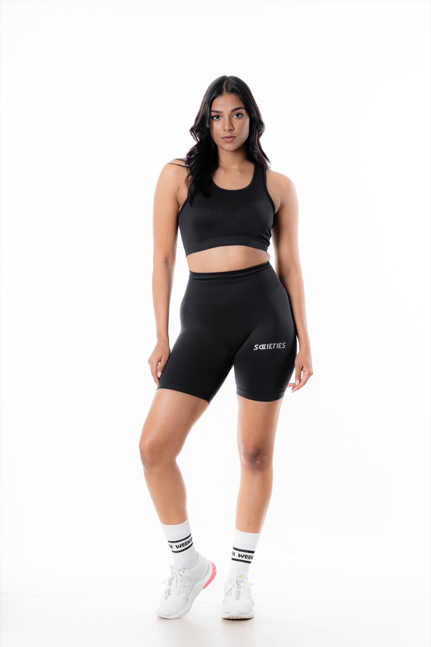 Seamless Black Biker Short | Societies Clothing Sri Lanka | Activewear | Gym Clothes | Gym Wear